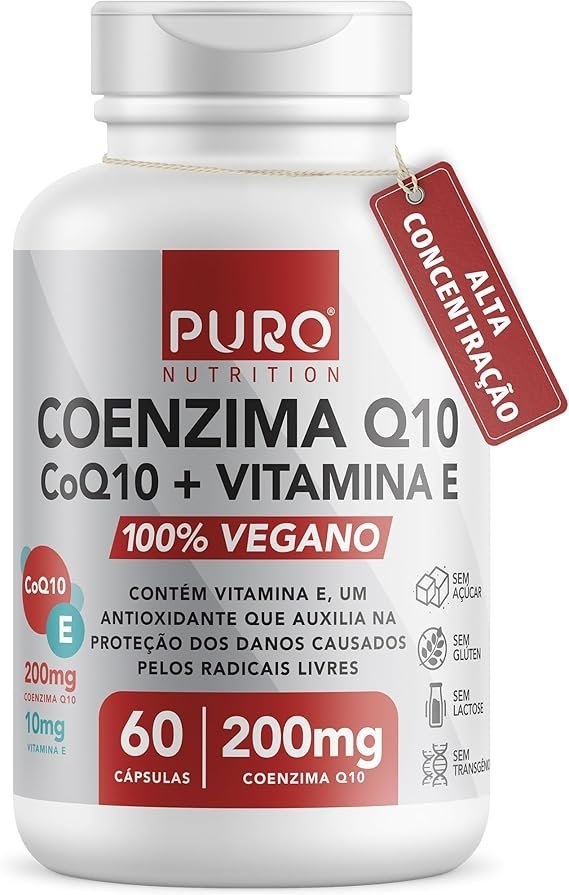 Coenzima-Q10-200-mg-Puro-Nutrition-Vitamina-E-CoQ10-60-Capsulas-Suplemento-Vegano.jpg Coenzima Q10 200 mg Puro Nutrition + Vitamina E, CoQ10, 60 Cápsulas, Suplemento Vegano - Imagem 1