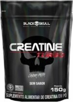 Creatine Turbo BlackSkull - Creatina Monohidratada em pó, com carboidrato para melhor absorção e performance (150g Refil, Sem sabor)