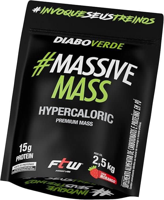 FTW-Diabo-Verde-Massive-Mass-Hipercalorico-com-Carboidratos-de-Rapida-Absorcao-e-Proteinas-Suplemento-Alimentar-Pos-Treino-em-Po-Alta-Carga-Energetica-Sem-Gluten-–-Refil-25kg-Sabor-Morango.jpg FTW Diabo Verde Massive Mass Hipercalórico com Carboidratos de Rápida Absorção e Proteínas, Suplemento Alimentar Pós-Treino em Pó, Alta Carga Energética, Sem Glúten – Refil 2,5kg (Sabor Morango) - Imagem 1