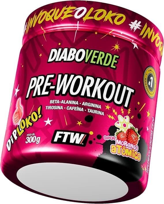 FTW-Pre-Treino-Diabo-Verde-Diploko-em-Po-com-Cafeina-Aminoacidos-Beta‑Alanina-e-Arginina-para-Treinos-e-Atividades-Fisicas-Pote-300-g-Morango-Atomico.jpg FTW Pré-Treino Diabo Verde Diploko em Pó com Cafeína, Aminoácidos Beta‑Alanina e Arginina para Treinos e Atividades Físicas - Pote 300 g (Morango Atômico) - Imagem 1