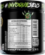 FTW Pré-Treino Diabo Verde em Pó com Cafeína, Aminoácidos Beta‑Alanina e Arginina para Treinos e Atividades Físicas - Pote 300 g (Cereja Ice) - Imagem 2