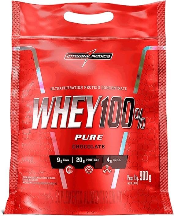 Integralmedica-Whey-Protein-Concentrado-Chocolate-100-Pure-21g-de-Proteina-por-Scoop-Suplementacao-Alimentar-Pos-Treino-Formula-Enriquecida-com-BCAAs-Pouch-900g.jpg Integralmédica - Whey Protein Concentrado Chocolate 100% Pure - 21g de Proteína por Scoop, Suplementação Alimentar Pós-Treino, Fórmula Enriquecida com BCAAs - Pouch 900g - Imagem 1