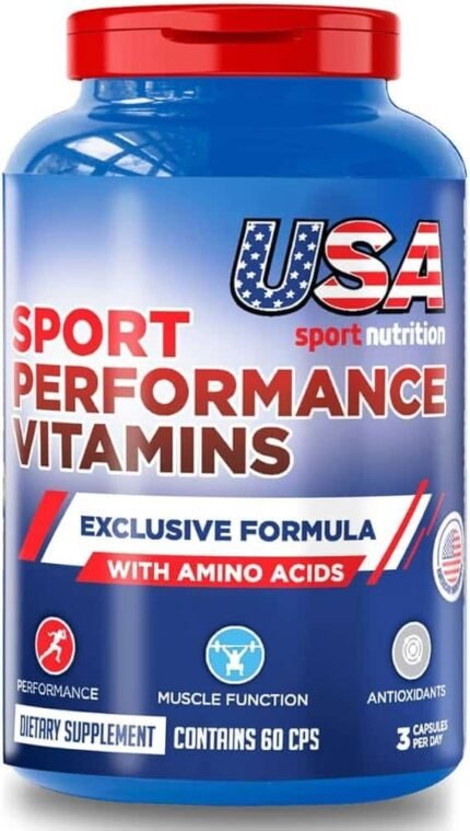 MULTIVITAMÍNICO MAIS COMPLETO DO BRASIL (60 Cáp) – COM BCAA E AMINOÁCIDOS – FÓRMULA AMERICANA – USA SPORT NUTRITION