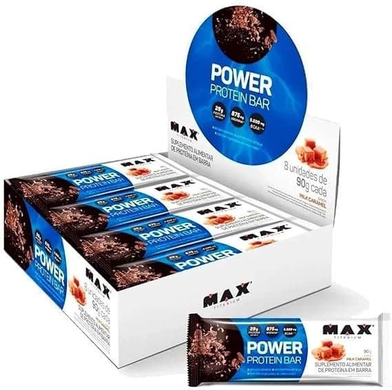 Max-Titanium-Power-Protein-Bar-8-Unid-90G-Sabor-Milk-Caramel.jpg Max Titanium Power Protein Bar (8 Unid - 90G) - Sabor Milk Caramel - Imagem 1