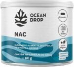 NAC 600mg Ocean Drop 120 Cápsulas Antioxidante Precursor da Glutationa Vegano Sem Glúten Saúde do Fígado Imunidade Detox Alta Potência Suplemento