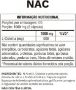 NAC 600mg Ocean Drop 120 Cápsulas Antioxidante Precursor da Glutationa Vegano Sem Glúten Saúde do Fígado Imunidade Detox Alta Potência Suplemento - Imagem 2
