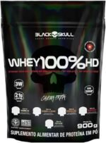 Refil Whey 100% Hd Chocolate 900G, Black Skull