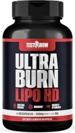 Termogênico Ultra Burn Lipo HD – Morosil® 400 mg + Cafeína, Cromo e Vitaminas para Auxílio na Queima de Gordura – 60 Cápsulas