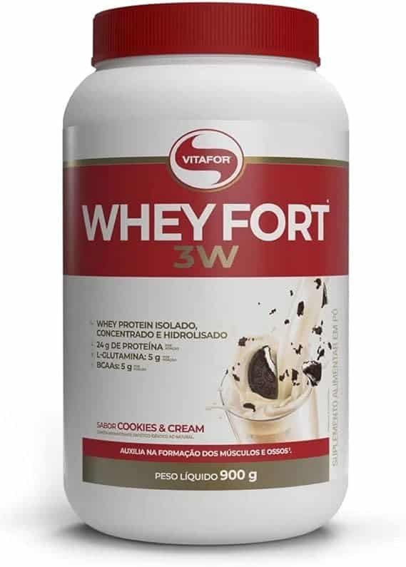 Vitafor-Whey-Fort-3W-900g-Cookies-n-Cream.jpg Vitafor - Whey Fort 3W - 900g - Cookies n' Cream - Imagem 1