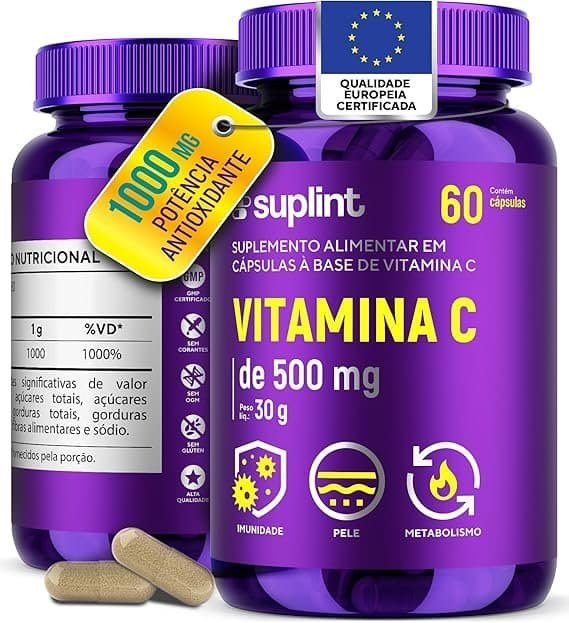 Vitamina-C-1000-mg-por-Dia-2-Capsulas-Suplemento-Vitaminico-Capsulas-Veganas-Sem-Gluten-e-Nao-Transgenico-–-60-Capsulas.jpg Vitamina C 1000 mg por Dia (2 Cápsulas) | Suplemento Vitamínico | Cápsulas Veganas, Sem Glúten e Não Transgênico – 60 Cápsulas - Imagem 1
