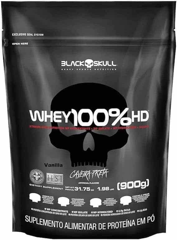 Whey-100-Hd-900G-Refil-Baunilha-Black-Skull.jpg Whey 100% Hd - 900G Refil Baunilha, Black Skull - Imagem 1